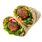 vecteezy delicious fresh falafel wrap filled with crisp vegetables on 51336982
